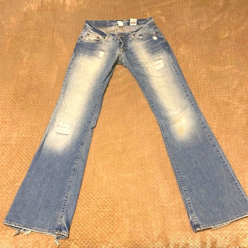Lucky Distressed Hipster Bootcut Jeans